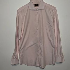 Alfa Perry - pink button down dress shirt - 100% cotton